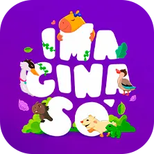 Imagina Só é um app de histórias infantis em áudio para crianças de 3 a 7 anos. São centenas de histórias originais, clássicos, biografias e folclores. Ícone Imagine Só