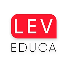 Leveduca é uma plataforma de ensino online que oferece cursos livres, profissionalizantes e de desenvolvimento pessoal com certificação. Ícone Lev Educa